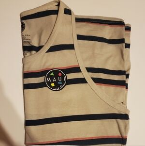 Maui and Sons Beige Tank with Stripes